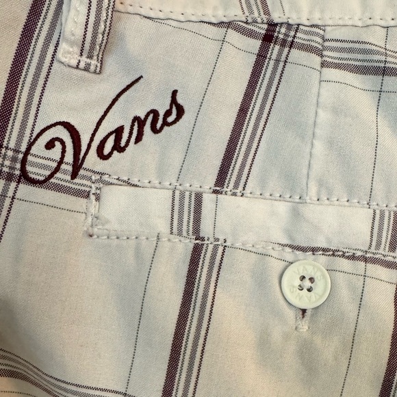 Vans Cream and Brown Plaid Men Shorts - Picture 4 of 12